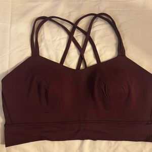 CRZ YOGA Strappy Sports Bra - Deep purple